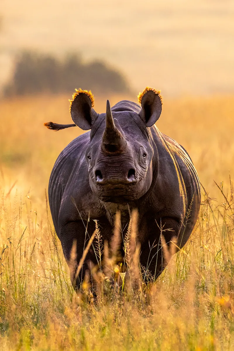 Black rhino in Ngorongoro Crater Tanzania